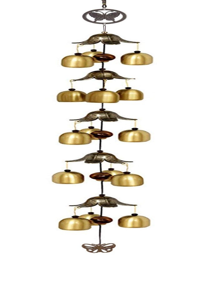CrazyCrafts Metal Wind Chimes for Home Balcony Garden Positive Energy, Home Decor Hanging Long Brass Bells Gifts for Loved Ones 15 Bells5 - Image 1